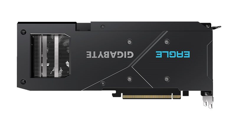 Gigabyte RX 6600 EAGLE 8G; zadná strana