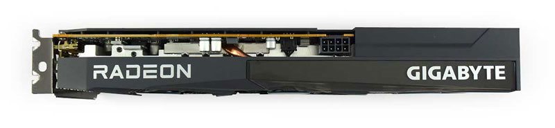 Gigabyte RX 6600 EAGLE 8G; horná strana