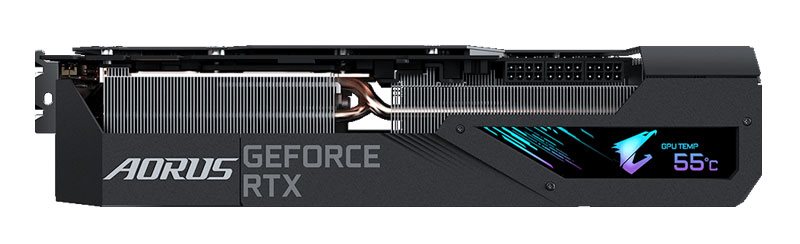 Gigabyte AORUS RTX 3090 XTREME 24G; horná strana