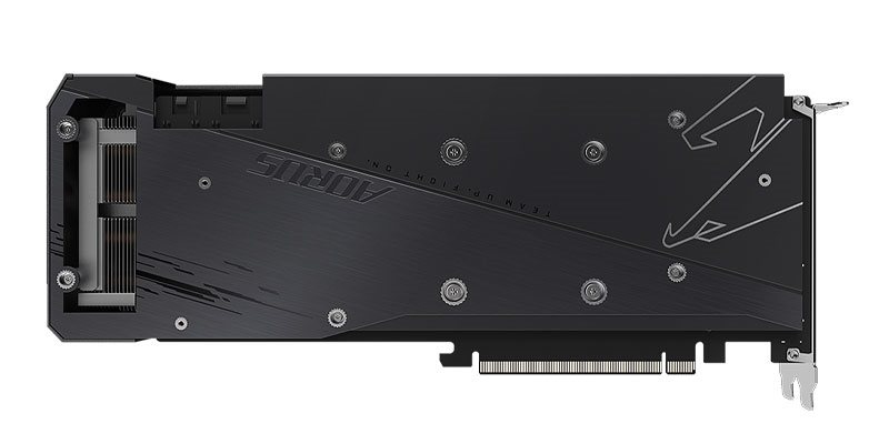 Gigabyte AORUS RX 6700 XT ELITE 12G; zadná strana