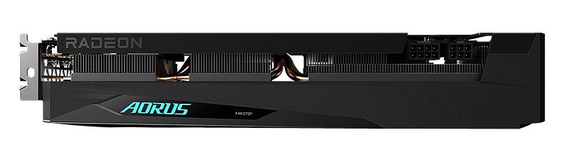 Gigabyte AORUS RX 6700 XT ELITE 12G; horná strana