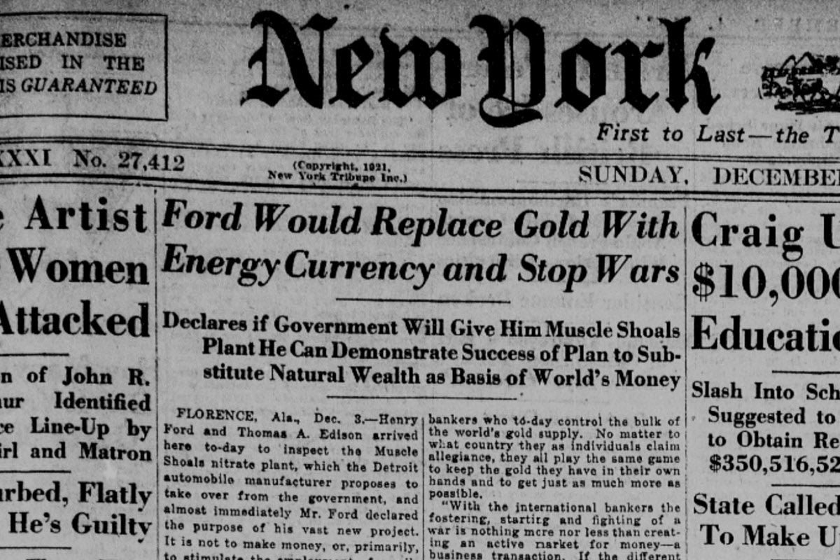 Henry Ford predpovedal Bitcoin