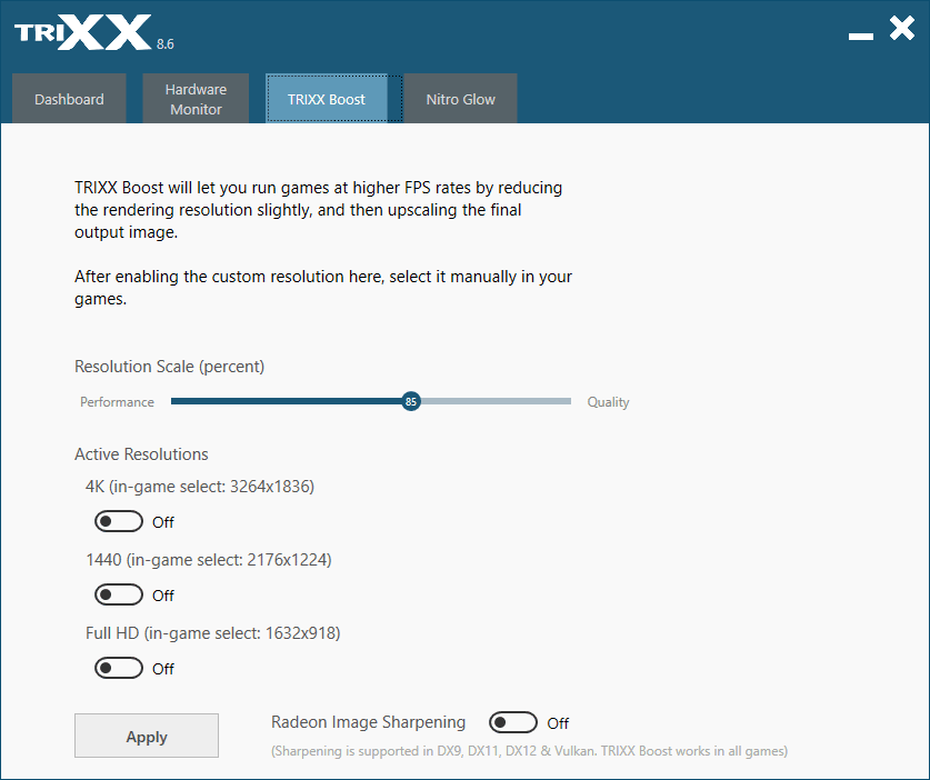 Sapphire PULSE RX 6800 16G; TriXX – TriXX Boost
