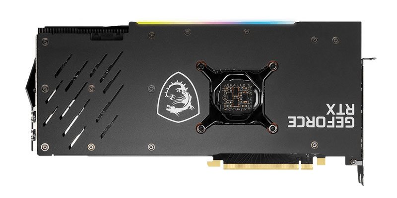 MSI RTX 3070 Gaming TRIO Plus 8G; zadná strana