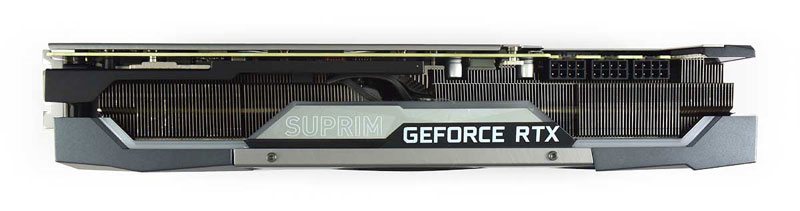 MSI RTX 3080 SUPRIM X 12G; horná strana