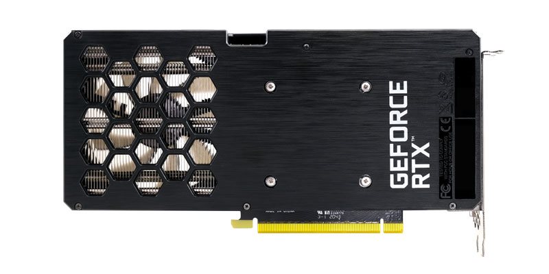Gainward RTX 3050 GHOST OC 8G; zadná strana