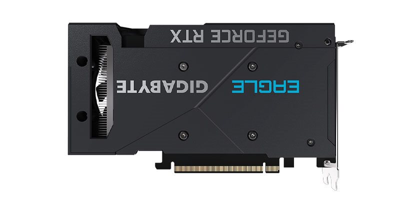 Gigabyte RTX 3050 EAGLE 8G; zadní strana