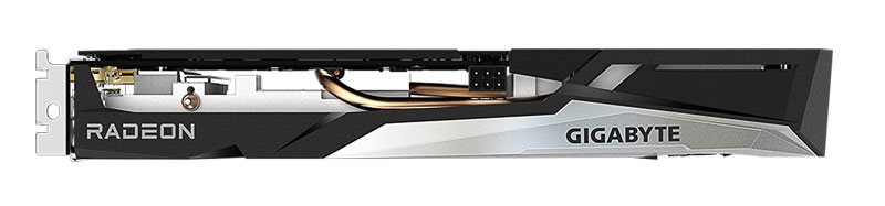 Gigabyte RX 6500 XT Gaming OC 4G; horná strana