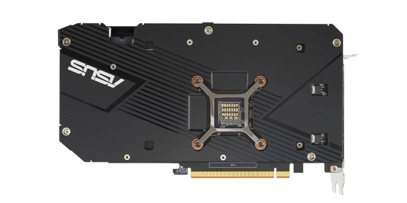 Asus DUAL RX 6600 8G; zadná strana