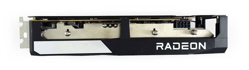 Asus DUAL RX 6600 8G; horná strana
