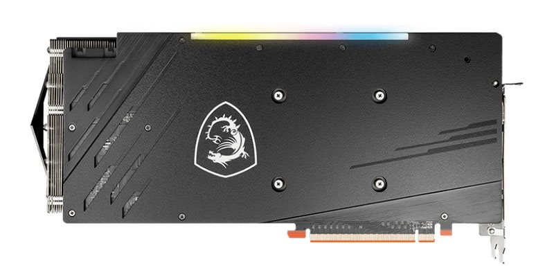MSI RX 6800 XT Gaming X TRIO 16G; zadná strana