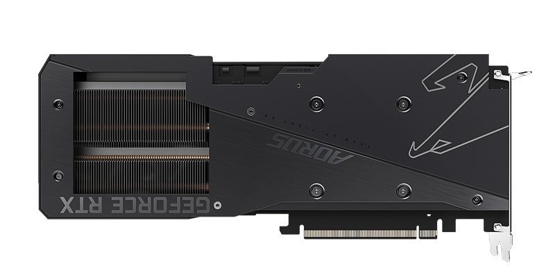 Gigabyte AORUS RTX 3060 ELITE 12G; zadná strana