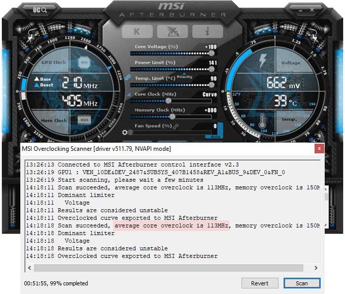 Pretaktovanie Gigabyte AORUS RTX 3060 ELITE 12G; Afterburner