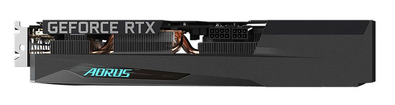 Gigabyte AORUS RTX 3060 ELITE 12G; horná strana