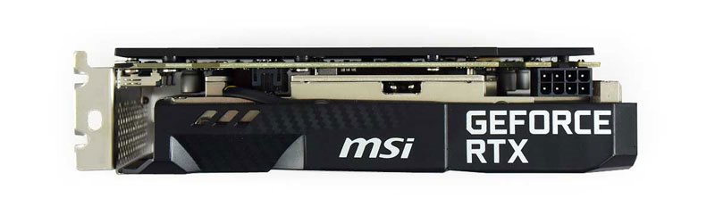 MSI RTX 3050 AERO ITX 8G; horná strana