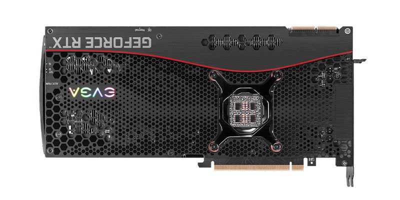 EVGA RTX 3090 FTW3 ULTRA Gaming 24G; zadná strana