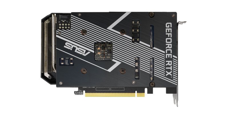 EVGA RTX 3050 XC GAMING 8G; zadná strana