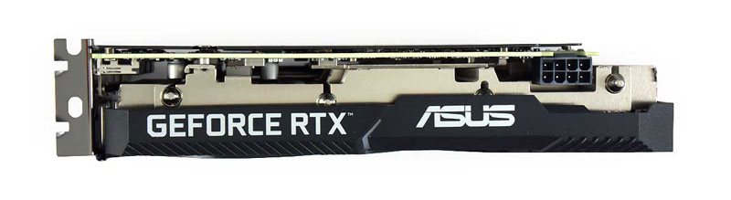 Asus DUAL RTX 3050 O8G; horná strana
