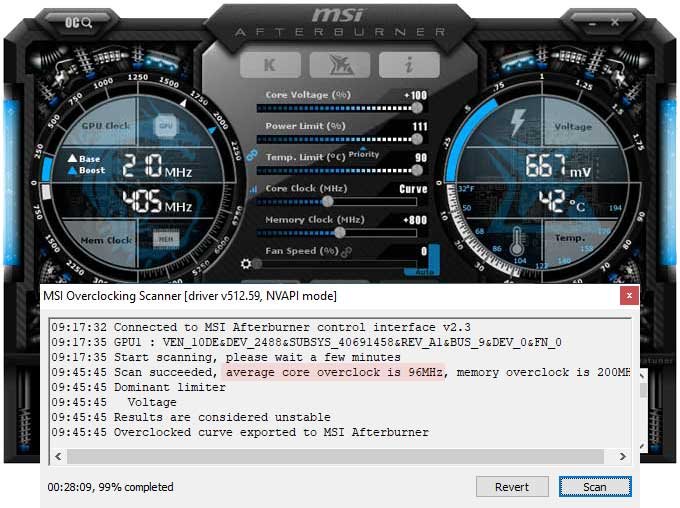 Pretaktovanie Gigabyte AORUS RTX 3070 MASTER 8G ; Afterburner