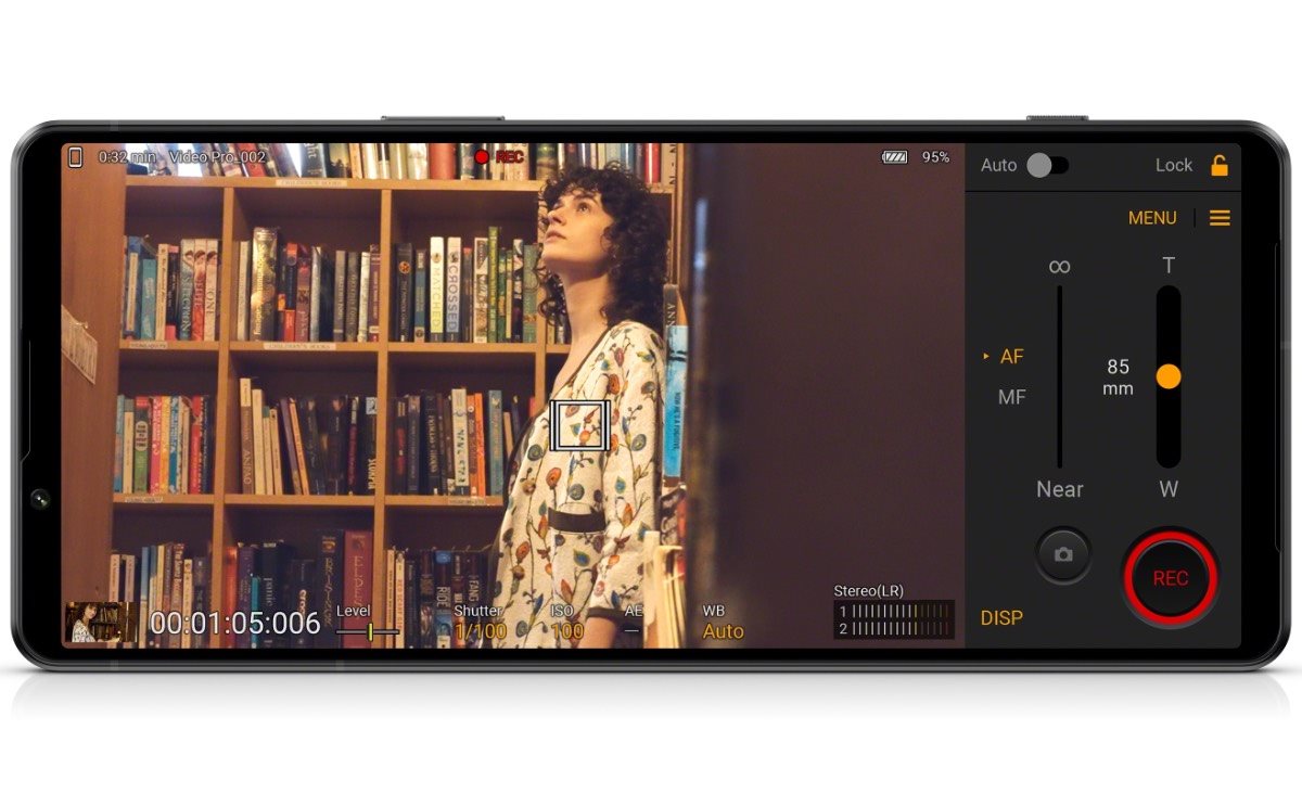 Sony Xperia 1 IV 5G, aplikácia Videography Pro
