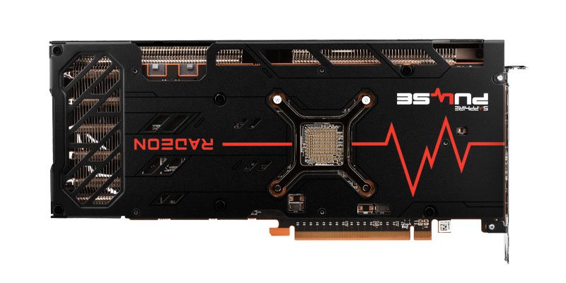 Sapphire PULSE RX 6750 XT 12G; zadná strana