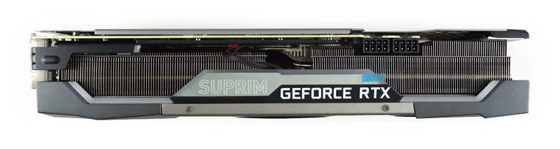 MSI RTX 3070 Ti SUPRIM X 8G; horná strana