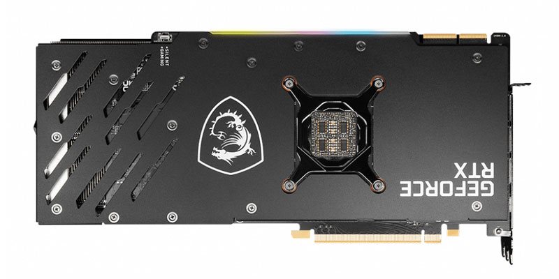 MSI RTX 3090 Ti GAMING X TRIO 24G ; zadná strana