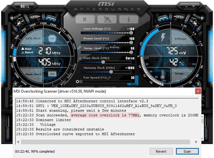 Pretaktovanie MSI RTX 3090 Ti GAMING X TRIO 24G; Afterburner