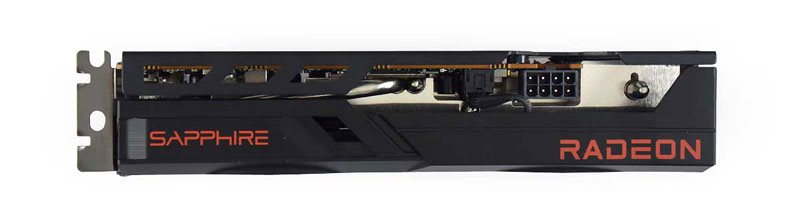 Sapphire PULSE RX 6500 XT 8G; horná strana
