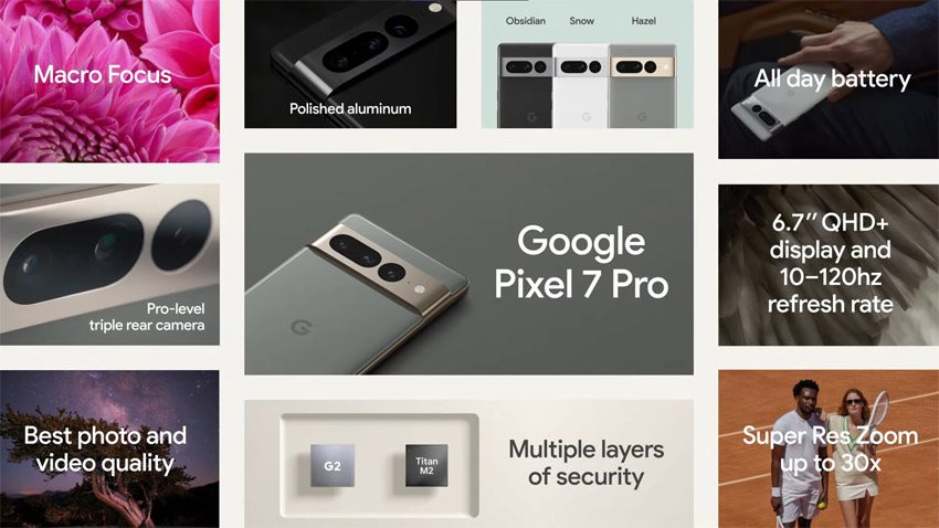 Google Pixel 7 Pro vlastnosti