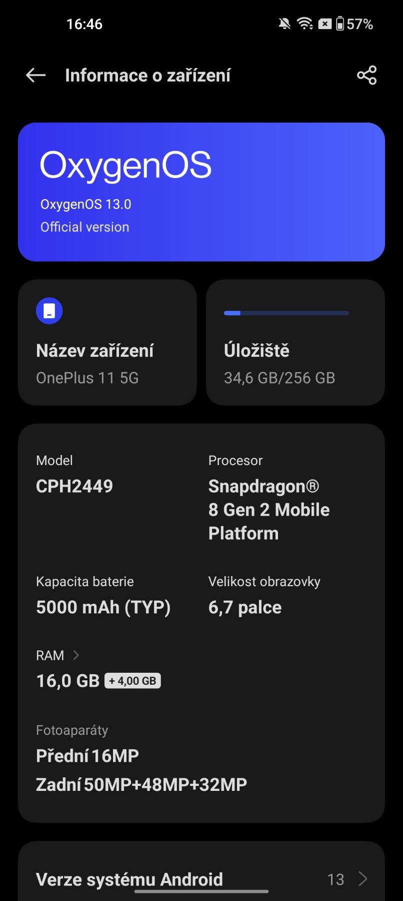 OnePlus 11 5G, recenzia, info o systéme