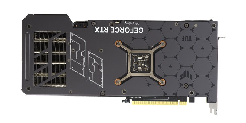 Asus TUF RTX 4070 Ti O12G Gaming; zadná strana