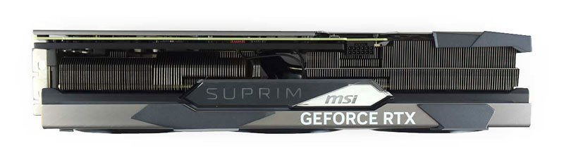 MSI RTX 4070 Ti SUPRIM X 12G; horná strana 