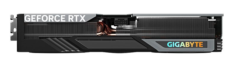 Gigabyte RTX 4070 GAMING OC 12G; horná strana 
