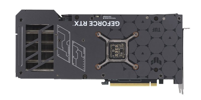 Asus TUF RTX 4070 O12G Gaming; zadná strana