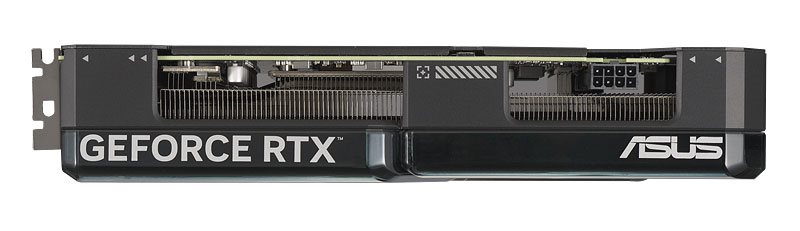 Asus DUAL RTX 4070 12G; horná strana 