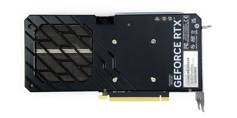 Gainward RTX 4060 Ti GHOST OC 8G; zadná strana