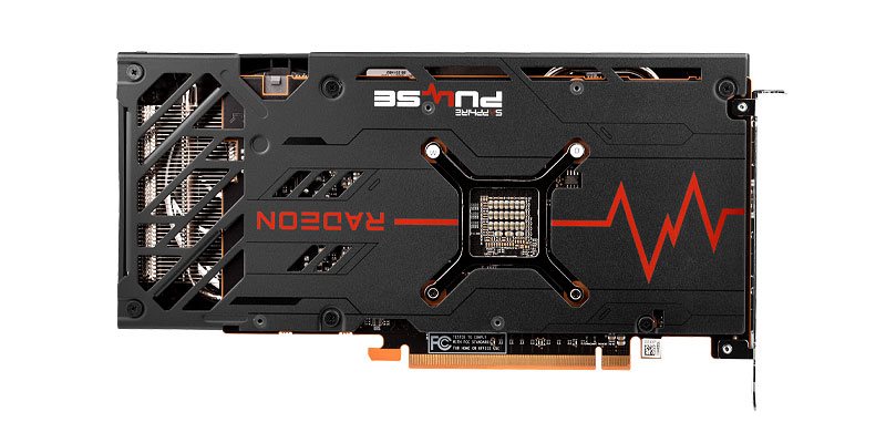 Sapphire PULSE RX 7600 8G; zadná strana