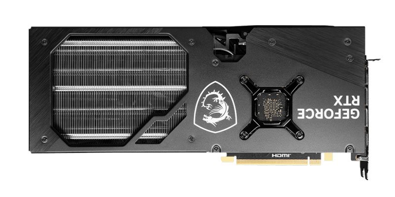 MSI RTX 4060 Ti GAMING X TRIO 8G; zadná strana