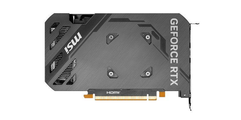 MSI RTX 4060 VENTUS 2X BLACK 8G OC; zadná strana