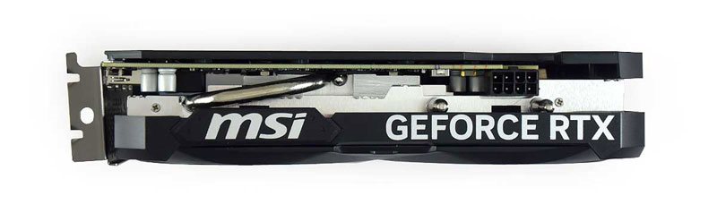 MSI RTX 4060 VENTUS 2X BLACK 8G OC; horná strana 