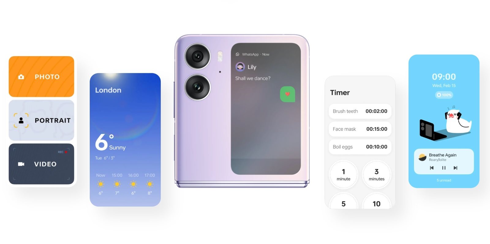 Oppo Find N2 Flip, displej