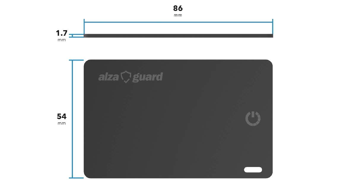 AlzaGuard Hero SlimTag, rozmery