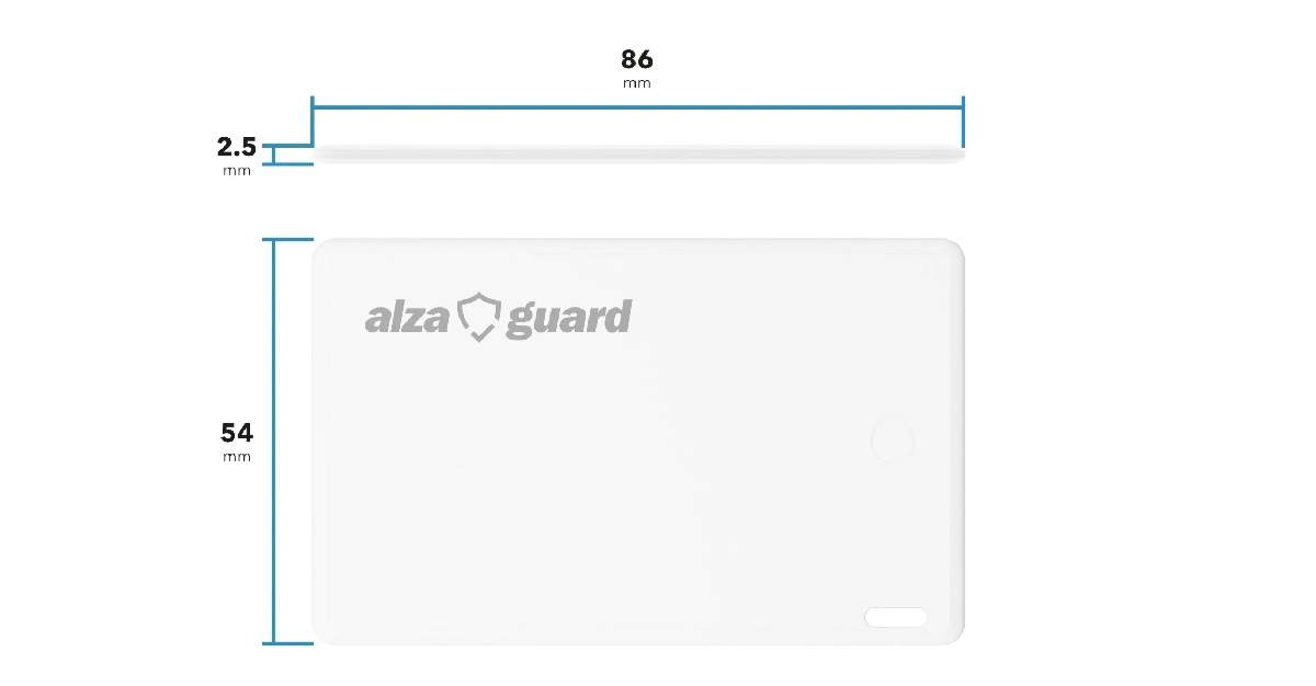 AlzaGuard Hero SlimTag, rozmery
