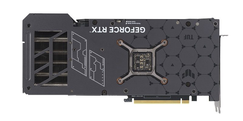 Asus TUF RTX 4070 SUPER O12G Gaming; zadná strana