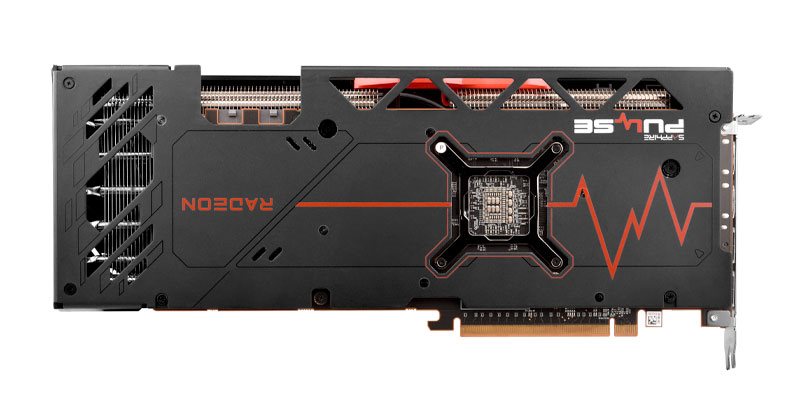 Sapphire PULSE RX 7900 GRE 16G; zadná strana