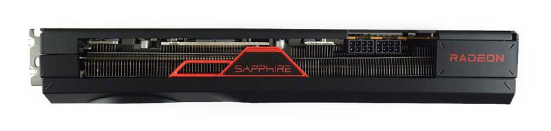 Sapphire PULSE RX 7900 GRE 16G; horná strana 