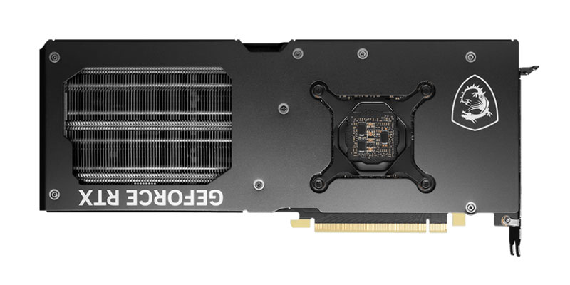 MSI RTX 4070 SUPER 12G GAMING X SLIM; zadná strana