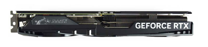 MSI RTX 4070 SUPER 12G GAMING X SLIM; horná strana 