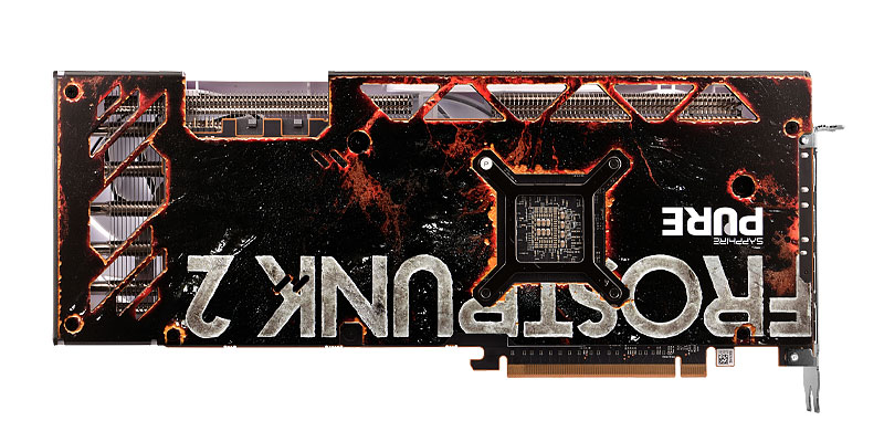 Sapphire PURE RX 7700 XT 12G Frostpunk 2 Edition; zadná strana